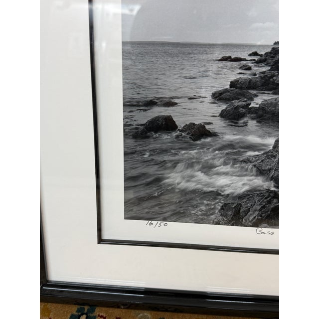 Black Robert Morris Bass Harbor Point in Acadia Maine Limited Edition Photograph, Certificate For Sale - Image 8 of 11