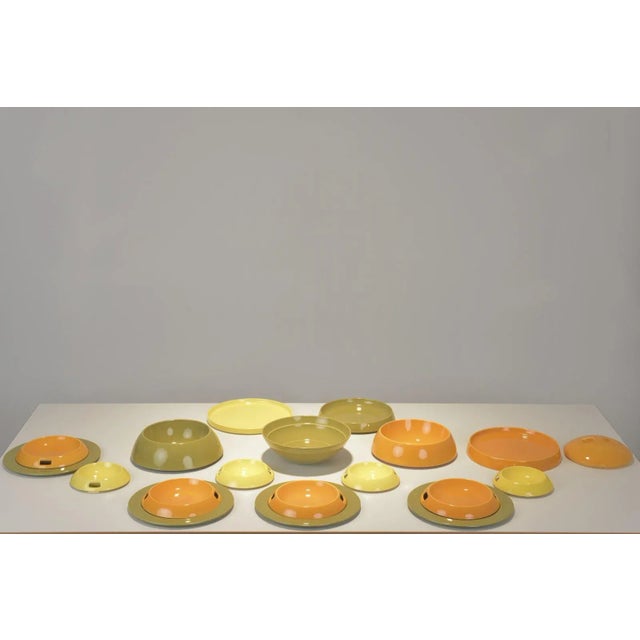 Modular Tableware in Glazed Ceramic by Helen Boch & Federigo Fabbrini for Villeroy & Boch, Germany, 1970s, Set of 19 For Sale - Image 4 of 8