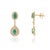 Not Yet Made - Made To Order 1.68ct Pear-Cut Emerald & Diamond Double Halo Drop Earrings in 14k Yellow Gold- 2 Pieces For Sale - Image 5 of 14