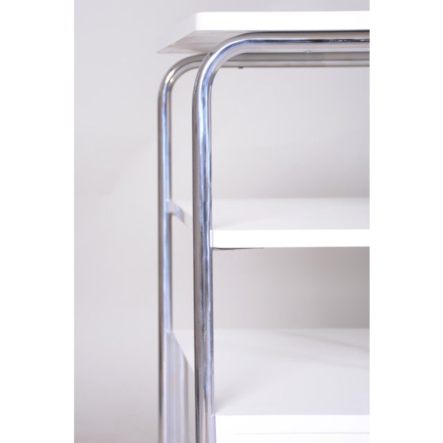 Bauhaus Writing Desk in Chrome, Steel and Wood, Germany, 1930s For Sale - Image 9 of 14