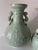 Chinoiserie Pair of Chinese Porcelain Celadon Vases With Fixed Ring Handles For Sale - Image 3 of 9