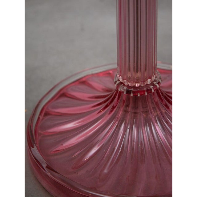 Pink Art Glass Floor Lamp by Barovier E Toso, Italy, 1956 For Sale - Image 10 of 14