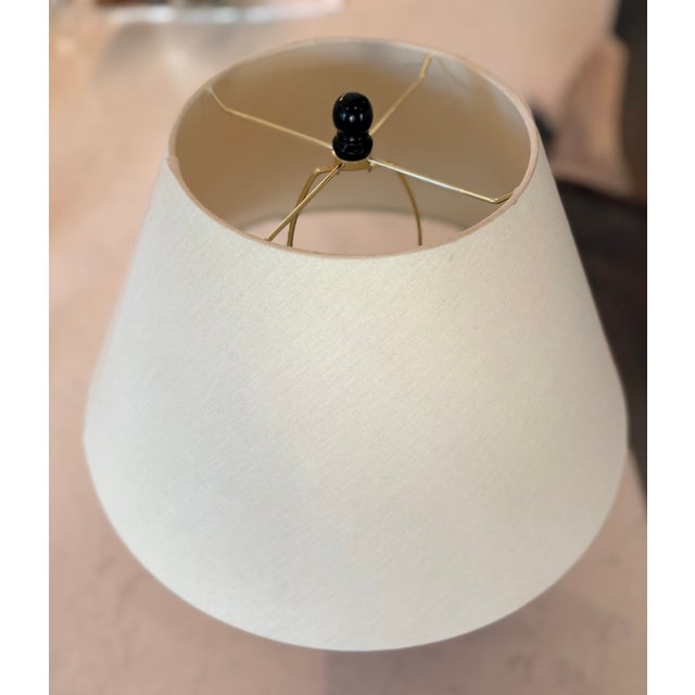 Lauren by Ralph Lauren Rattan and Wood Table Lamp, With Shade For Sale - Image 11 of 12