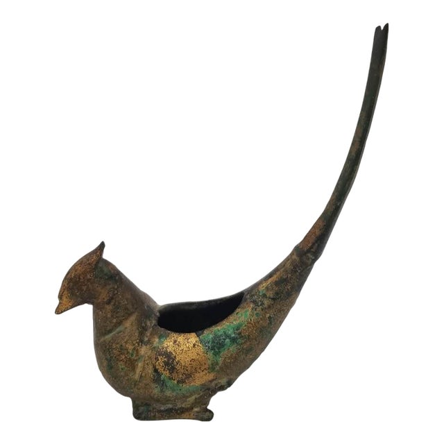 Vintage Japanese Bird Censer - Iron - Cast Iron Incense Burner For Sale