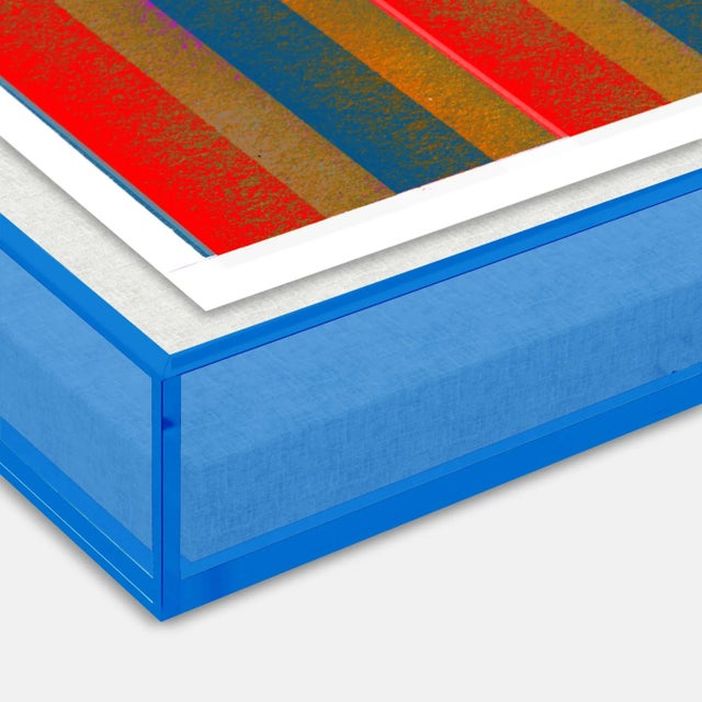 The Treasury of Unceasing Play by David Grey, Art Print in Blue Acrylic Frame, Large Overall Size: 33x40 Frame Color: Blue...