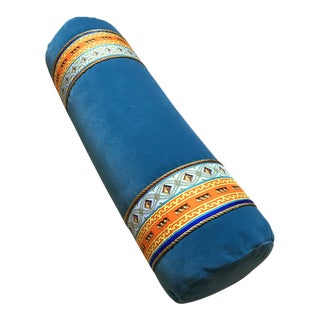 Hermes Colliers De Chien Vintage Silk Scarf Bolster Pillow II For Sale