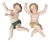 Italian Baroque Artist, Cherub Sculptures, 1650, Lacquered Wood, Set of 2 For Sale