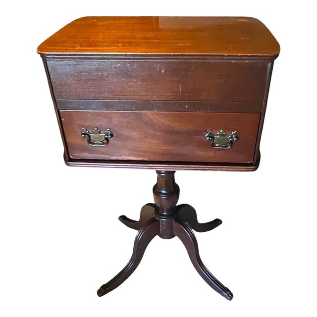 Beautiful Mahogany Thread/Sewing Table made in the mid to late 1800's. Solid construction. Rare table that is functional...