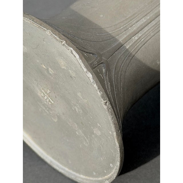 Signed Kayserzinn Art Nouveau Vase Designed by Hugo Leven. For Sale - Image 12 of 12