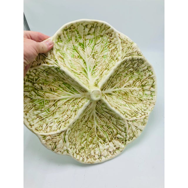1970s Cabbage Leaf Serving Dish For Sale - Image 5 of 6