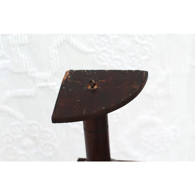 Large Folk Art Spool Corner Shelf From the 1930s For Sale - Image 4 of 8