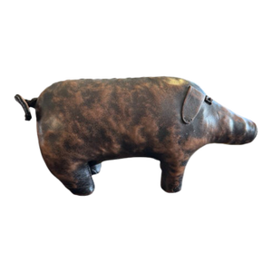 Vintage Small Leather Pig by Valenti