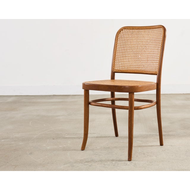 Set of Six Thonet Bentwood Prague Dining Chairs by Josef Hoffmann For Sale - Image 9 of 18