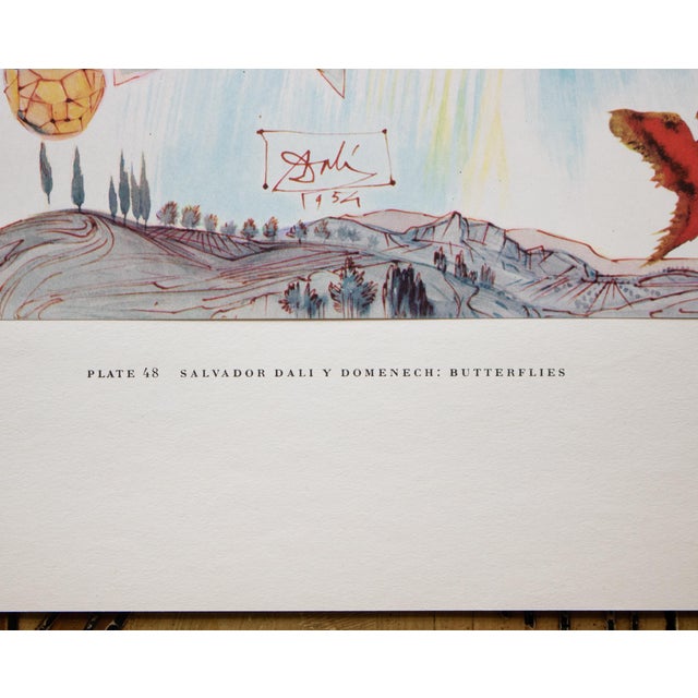 Salvador Dalí 1950s After Salvador Dali "Butterflies", First Edition Swiss Full-Color Print For Sale - Image 4 of 10