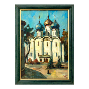 V. E. Gurev "In Zagorsk" Oil on Canvas, 1989
