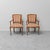 Pair of armchairs. Wooden frame and fabric upholstery. Item in good condition with minor signs of wear. See photos.