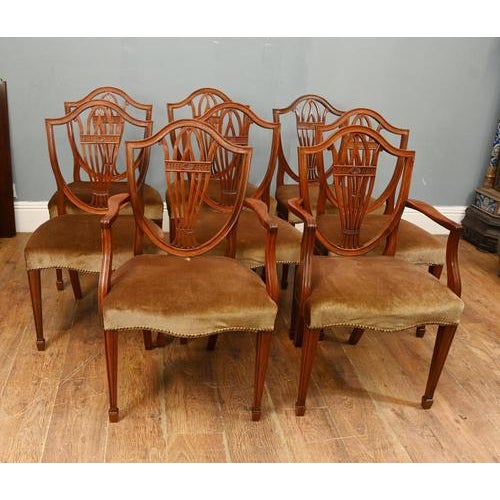 Hepplewhite Dining Chairs in Mahogany, Set of 8 For Sale - Image 12 of 12