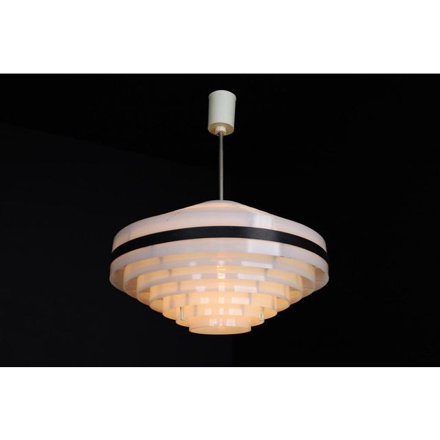 Plastic Space Age Ufo Pendant Light, Czech Republic, 1970s For Sale - Image 7 of 10