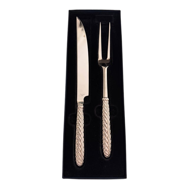Ralph Lauren “Equestrian Braid” 2-Piece Carving Set in Original Box – Korea 1991 For Sale