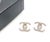 Chanel Silver CC Round Crystal Piercing Earrings *Marked 02 *Made in France *Comes with the original box -It is...