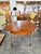 Brown Extendable Round Table with Teak Top and Feet and Satin-Finish Metal Legs, 1960s For Sale - Image 8 of 8