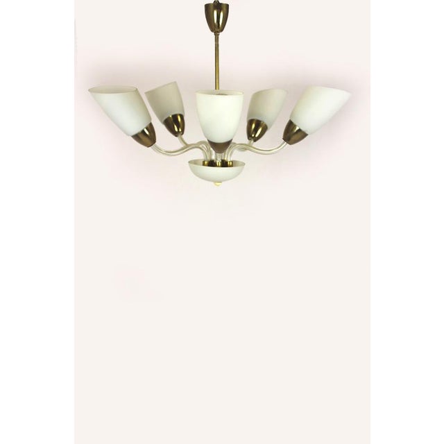 Mid-Century Steel & Glass Pendant Lamp, 1960s For Sale - Image 16 of 16