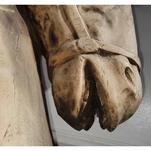 Wood Hand Carved Wood Horse Head For Sale - Image 7 of 9