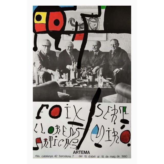 Paper Joan Miro, Sert, Miró, Foix, Llorens Artigas, 1980, Lithograph, Framed For Sale - Image 7 of 7