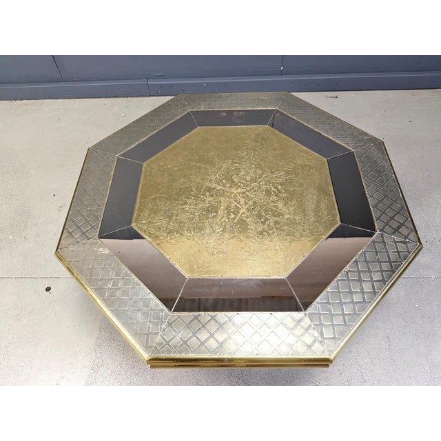 1970s Vintage Coffee Table with Glass by Rodolfo Dubarry, 1970s For Sale - Image 5 of 12