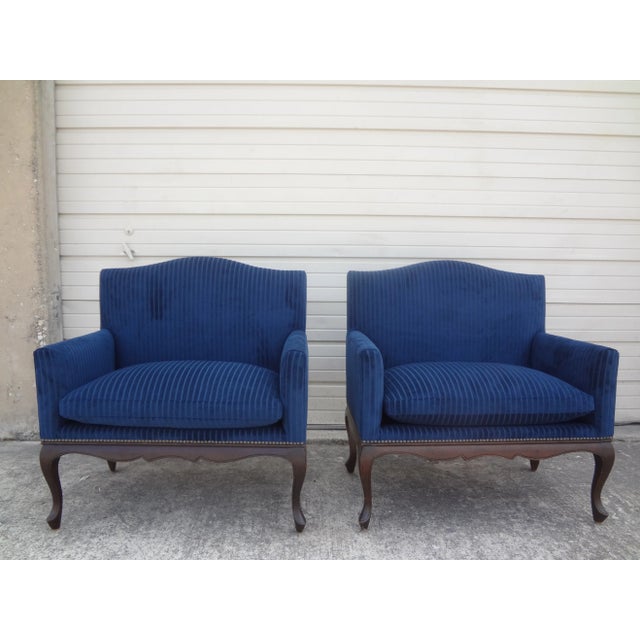 Late 19th Century French Louis XV-XVI Style Walnut Marquises - a Pair For Sale - Image 11 of 12