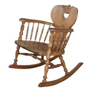 Late 19th Century Antique Late Victorian Carved Quarter Sawn Oak Barrel Back Rocking Chair