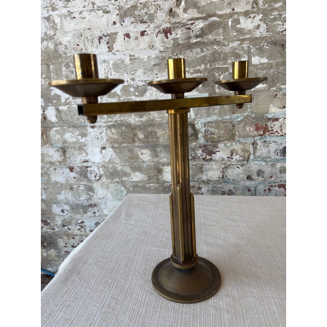 Pair of Vintage Italian Brass Candelabras – Sourced in Parma, Italy For Sale In New York - Image 6 of 12