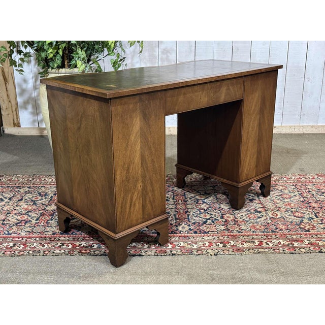 Brown English Desk in Mahogany with a Leather Top, 1950s For Sale - Image 8 of 16