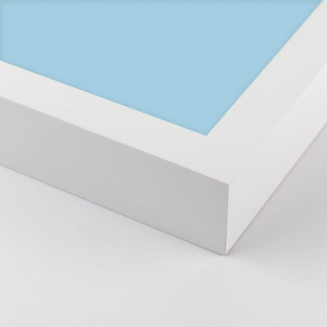 DESCRIPTION: Alphabet Series in Blue, Letter E by Pencil & Paper in White Frame, XS Art Print SPECIFICATIONS: Type: Giclée...