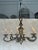 French Bronze Six Armed Chandelier For Sale - Image 4 of 12