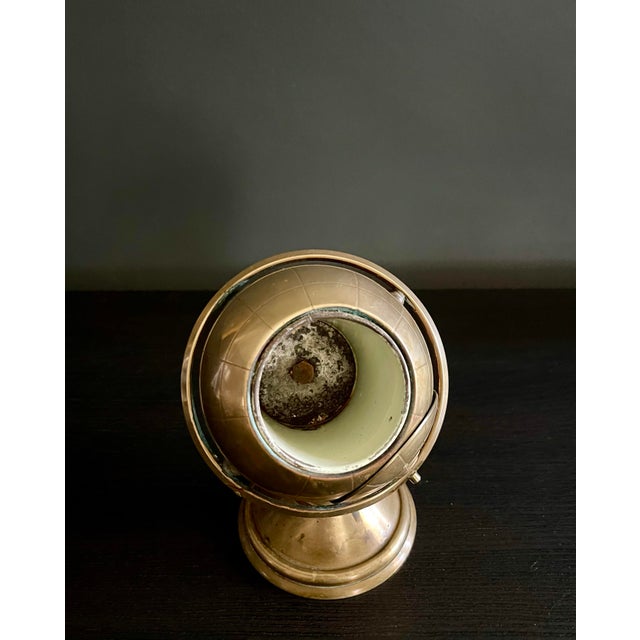 Mid-Century Brass Globe Desk Object For Sale - Image 10 of 12