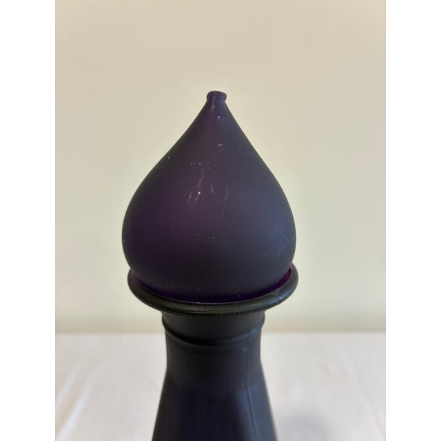 1990s Vintage Amethyst Glass Decanter For Sale - Image 5 of 13