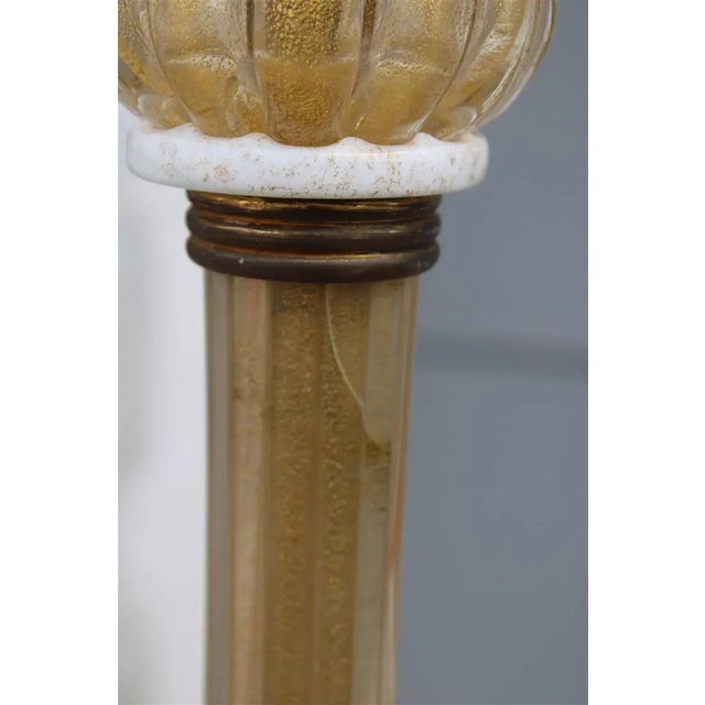 Murano Glass and Gold Dust Floor Lamp by Archimede Seguso for Seguso, 1950s For Sale - Image 10 of 16