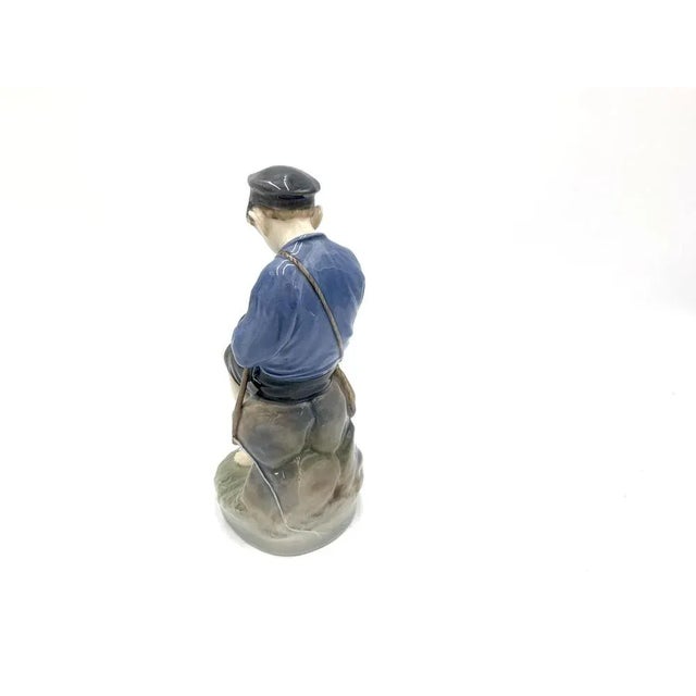 Danish Porcelain Figurine of a Boy With a Stick from Royal Copenhagen For Sale - Image 6 of 8