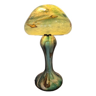 Mushroom Lamp in Blown Glass by Jean-Michel Operto, 1990 For Sale
