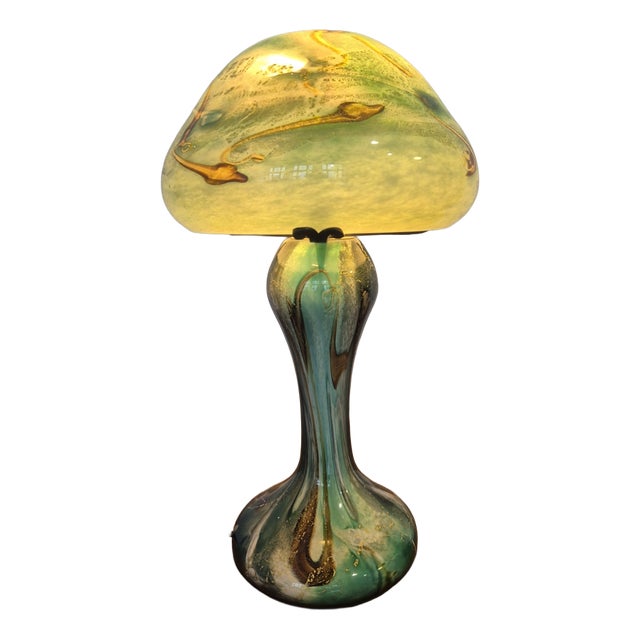 Mushroom Lamp in Blown Glass by Jean-Michel Operto, 1990 For Sale