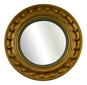 Large Antique Convex Mirror, 1800s