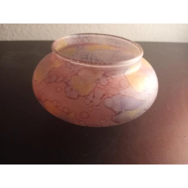 This is vintage Reuben Art Glass 5" Rose Bowl Procured at auction