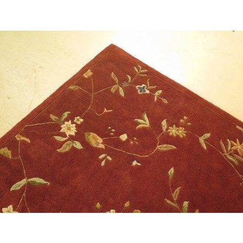 Approx: 7 X 9 Sculptured 100% Wool Room Size Rug For Sale In Philadelphia - Image 6 of 9
