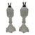 1850s Gothic Arch Pressed-Glass Oil Lamps, Attributed to Boston & Sandwich, - Pair For Sale