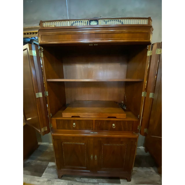 1970s Vintage John Widdicomb Imperial Style Armoire For Sale - Image 10 of 11