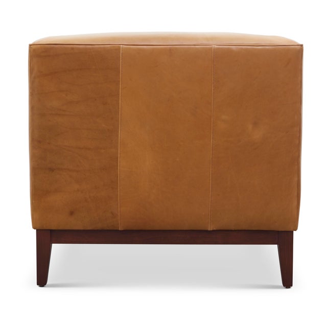 Contemporary Modern Tufted Leather Chair For Sale - Image 3 of 7