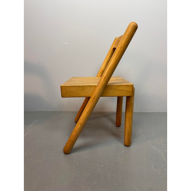 Rare set of four Iva solid wooden dining chairs designed by Roberto Pamio and Renato Toso for Stilwood. Produced in 1972,...