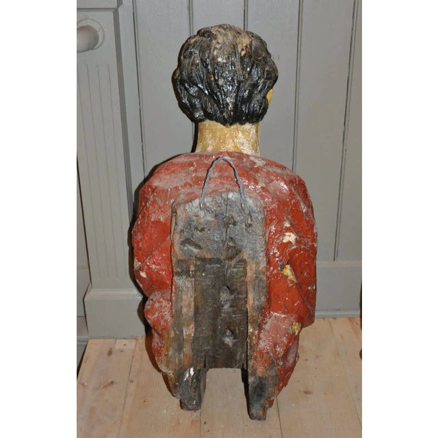 Life-size draped classical male ship's figurehead of English 19th century origin. The carving is quite similar to that of...
