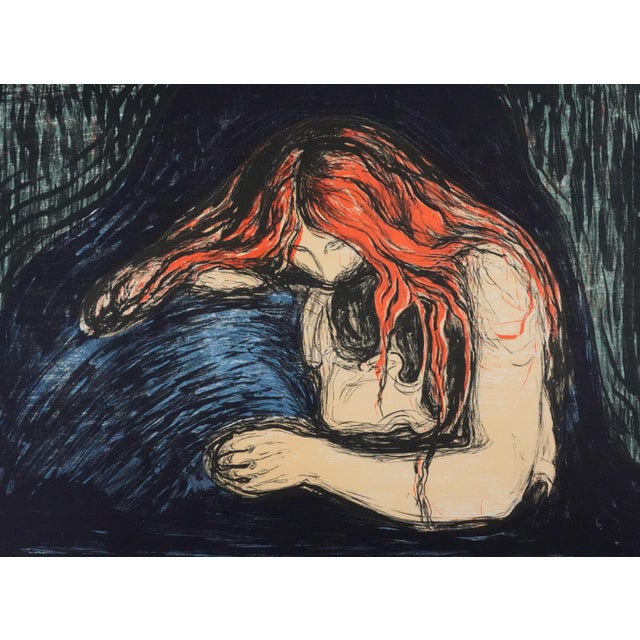 After Edvard Munch, Vampire, Lithograph For Sale - Image 6 of 8
